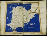 III. Europe tabula secunda Secunda Europe Tabula continet Ispaniam totam in tribus provinciis partitam cum insulis sibi adiacentibus (cc.75v-76r)