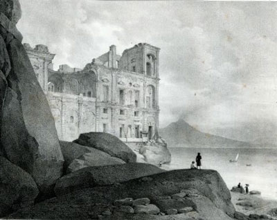 Tavola dal Voyage en Italie en 1822 di J. Isabey